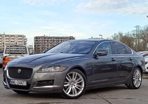 Jaguar XF cena 98900 przebieg: 135600, rok produkcji 2017 z Warszawa małe 529